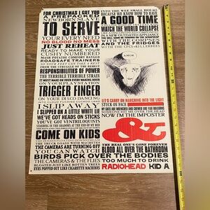 RARE Authentic RADIOHEAD KID A Era Double-Sided Poster